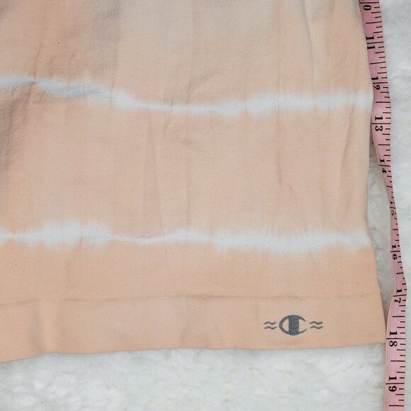 Champion Peach Orange and White Tie Dye Running Crop Tank Top Size Small - Picture 9 of 9